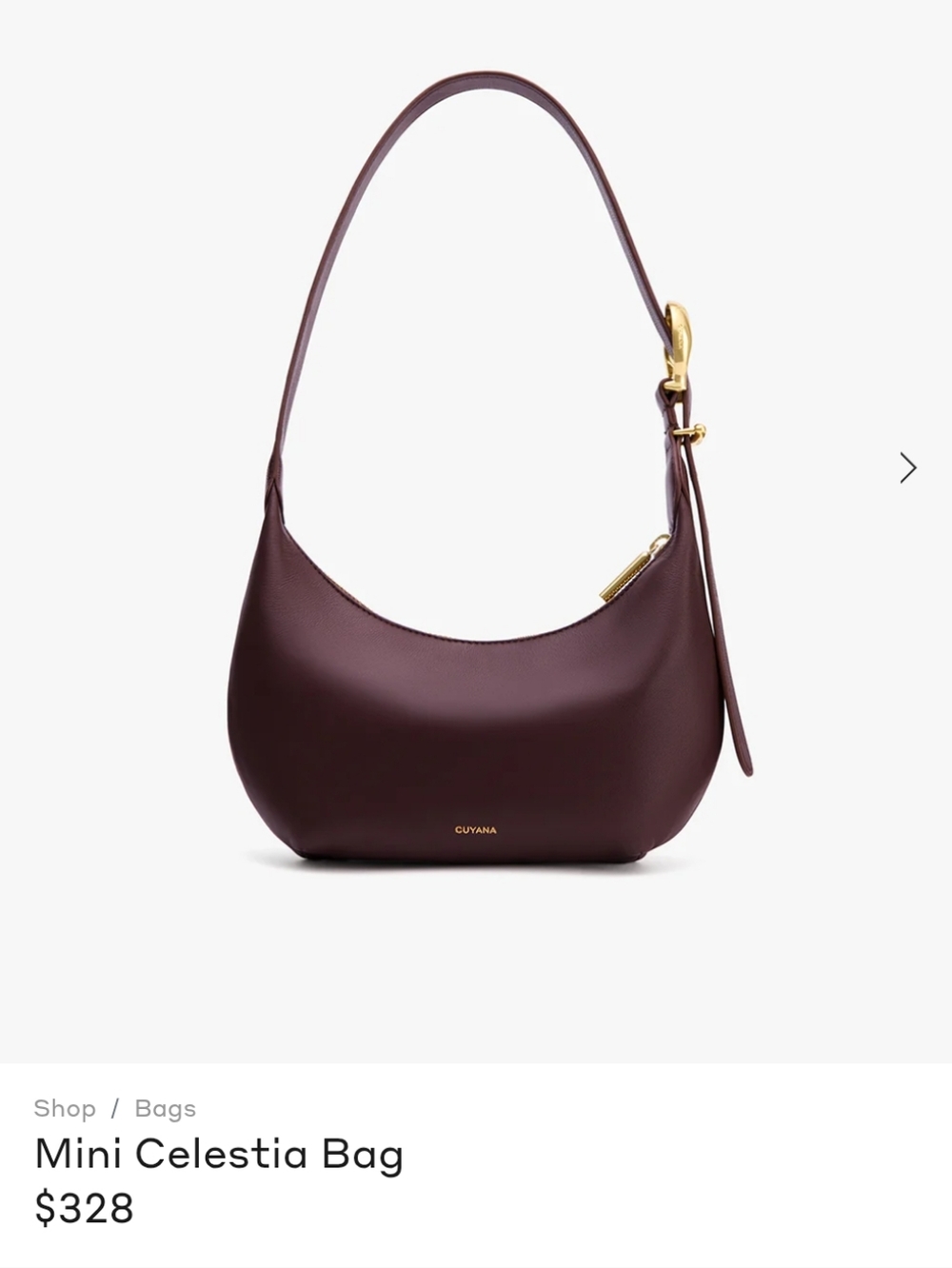 Cuyana Deep Plum Shoulder Bag
